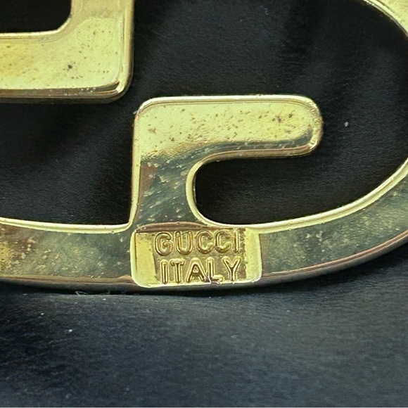 Vintage Gucci Double G GG Two-Tone Belt Buckle Made in Italy main image 4